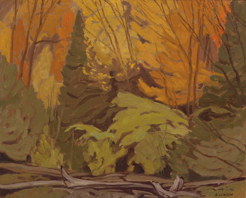 Alfred Joseph Casson, Woodland, oil on board