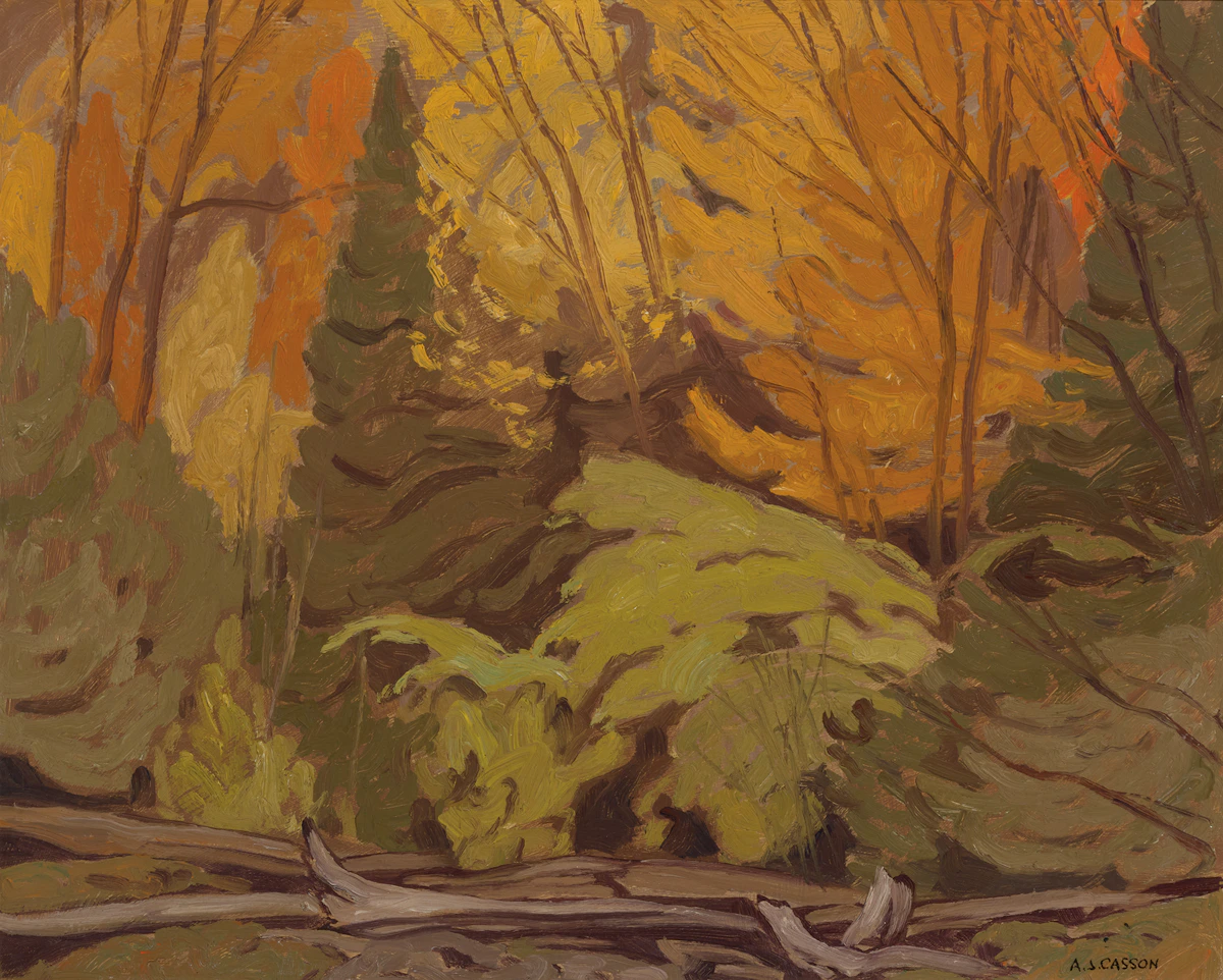 Alfred Joseph Casson, Woodland, oil on board