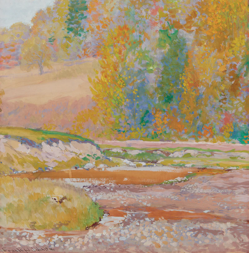 Frank Hans Johnston, August Afternoon, tempera on illustration board, circa 1916 - view 1