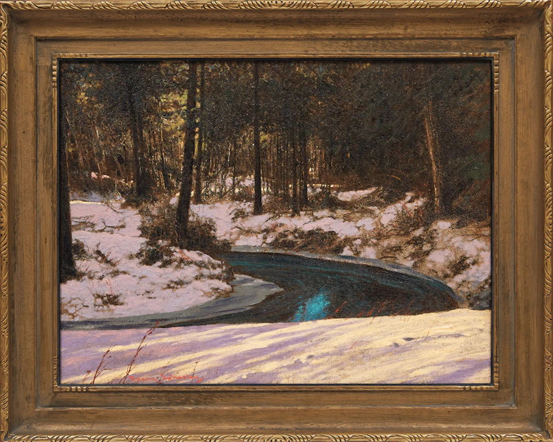 Frank Hans Johnston, The Turquoise Jewel, oil on board - view 2