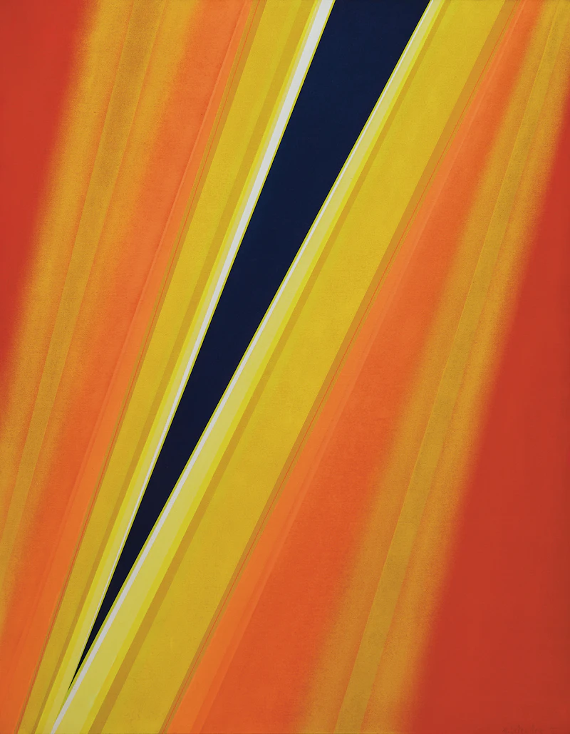 Rita Letendre, WYKI, acrylic on canvas