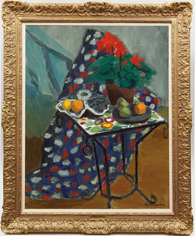 William Goodridge Roberts, Cyclamen on Table, oil on canvas, circa 1945 - view 2