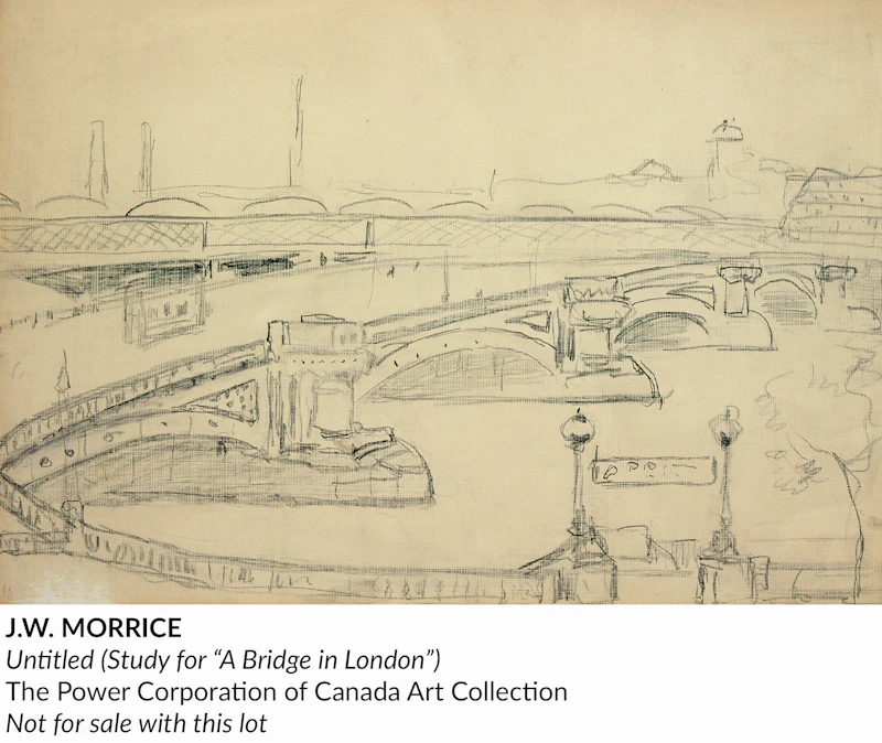 James Wilson Morrice, A Bridge in London (ca. 1913-15), oil on board, circa 1913/15 - view 4
