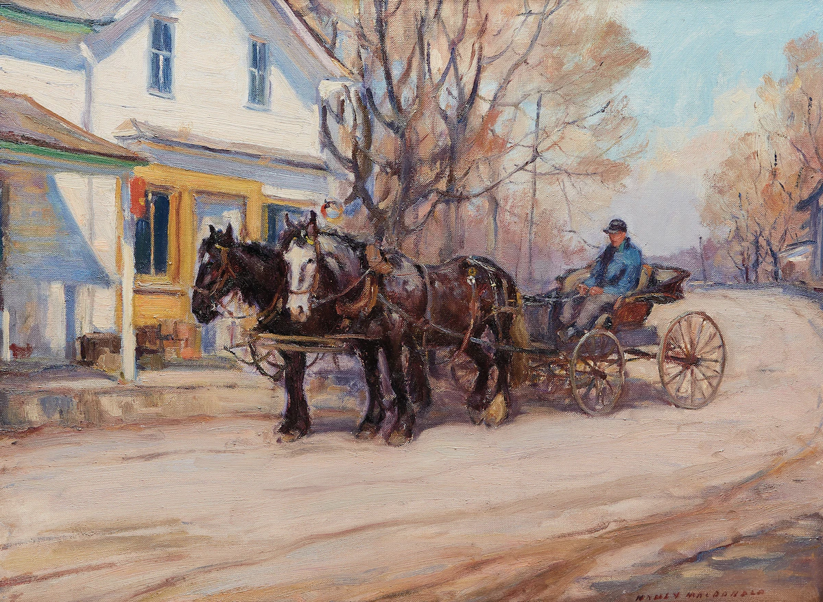 Manly Edward MacDonald, The Postman, Shannonville, oil on canvas