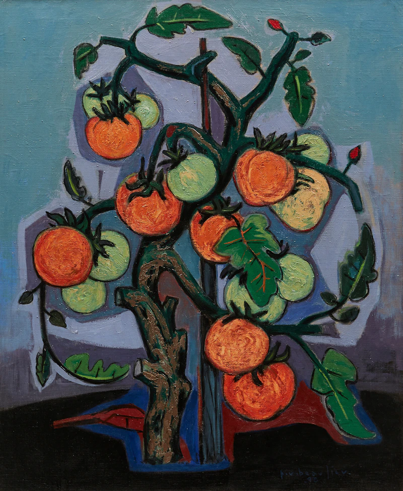 Paul-Vanier Beaulieu, Still Life with Tomatoes, oil on canvas