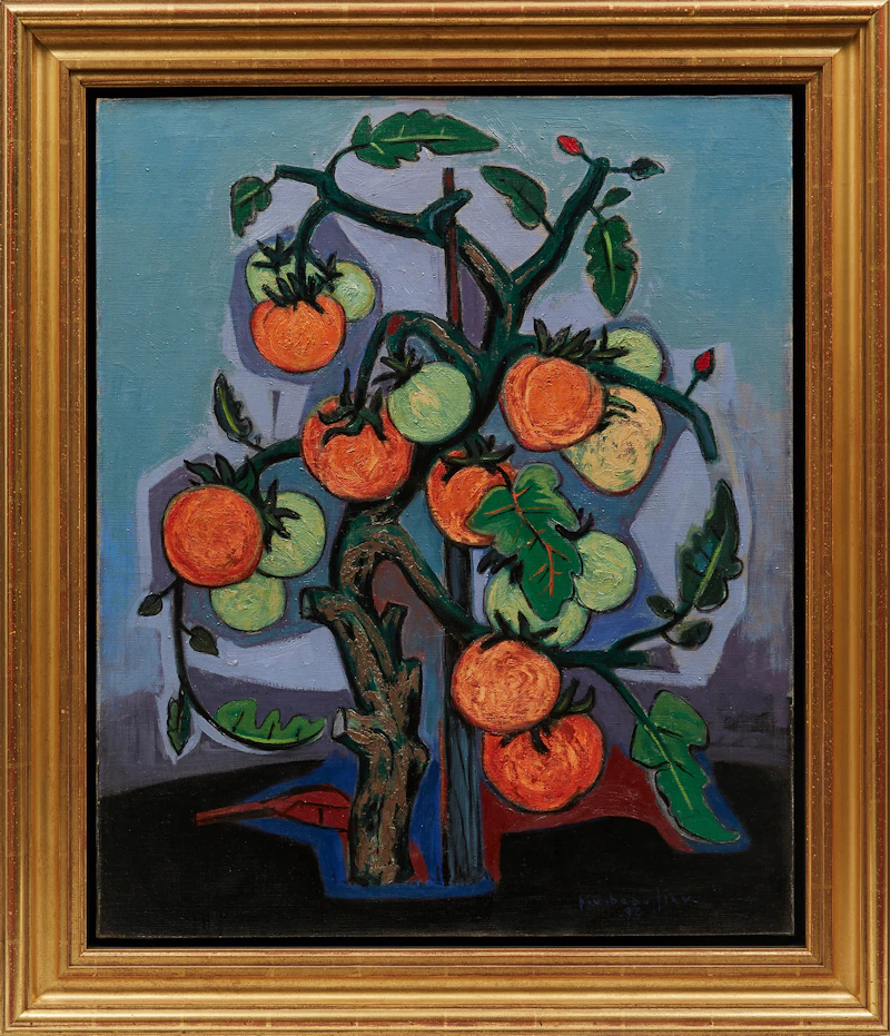 Paul-Vanier Beaulieu, Still Life with Tomatoes, oil on canvas, 1948 - view 2