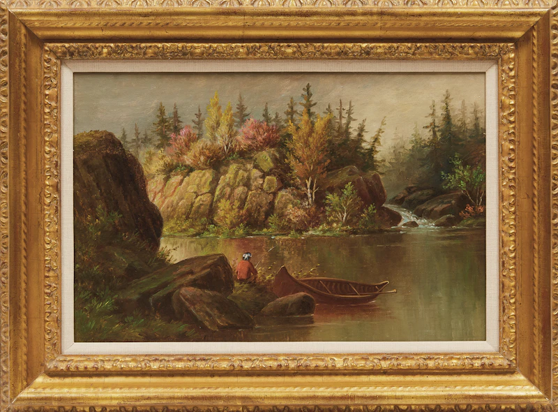 Frederick Arthur Verner, The Rest, Muskoka River, oil on canvas, 1873 - view 2