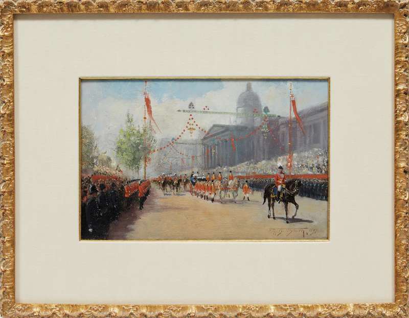 Frederic Marlett Bell-Smith, Queen Victoria’s Jubilee Procession, oil on board, 1897 - view 2