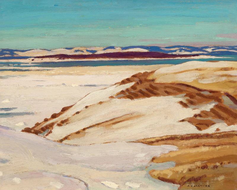 Alexander Young Jackson, The St. Lawrence at Trois Pistoles, Quebec, oil on board