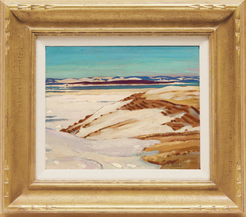Alexander Young Jackson, The St. Lawrence at Trois Pistoles, Quebec, oil on board, 1927 - view 2