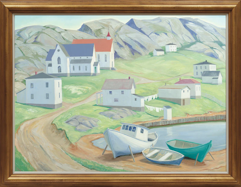 Doris Jean McCarthy, Brigus, Newfoundland, oil on canvas, 1990 - view 2