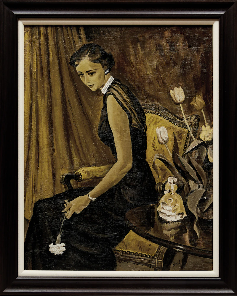 Jack Hamilton Bush, Portrait of Ruth McCreary, oil on board, 1954 - view 2