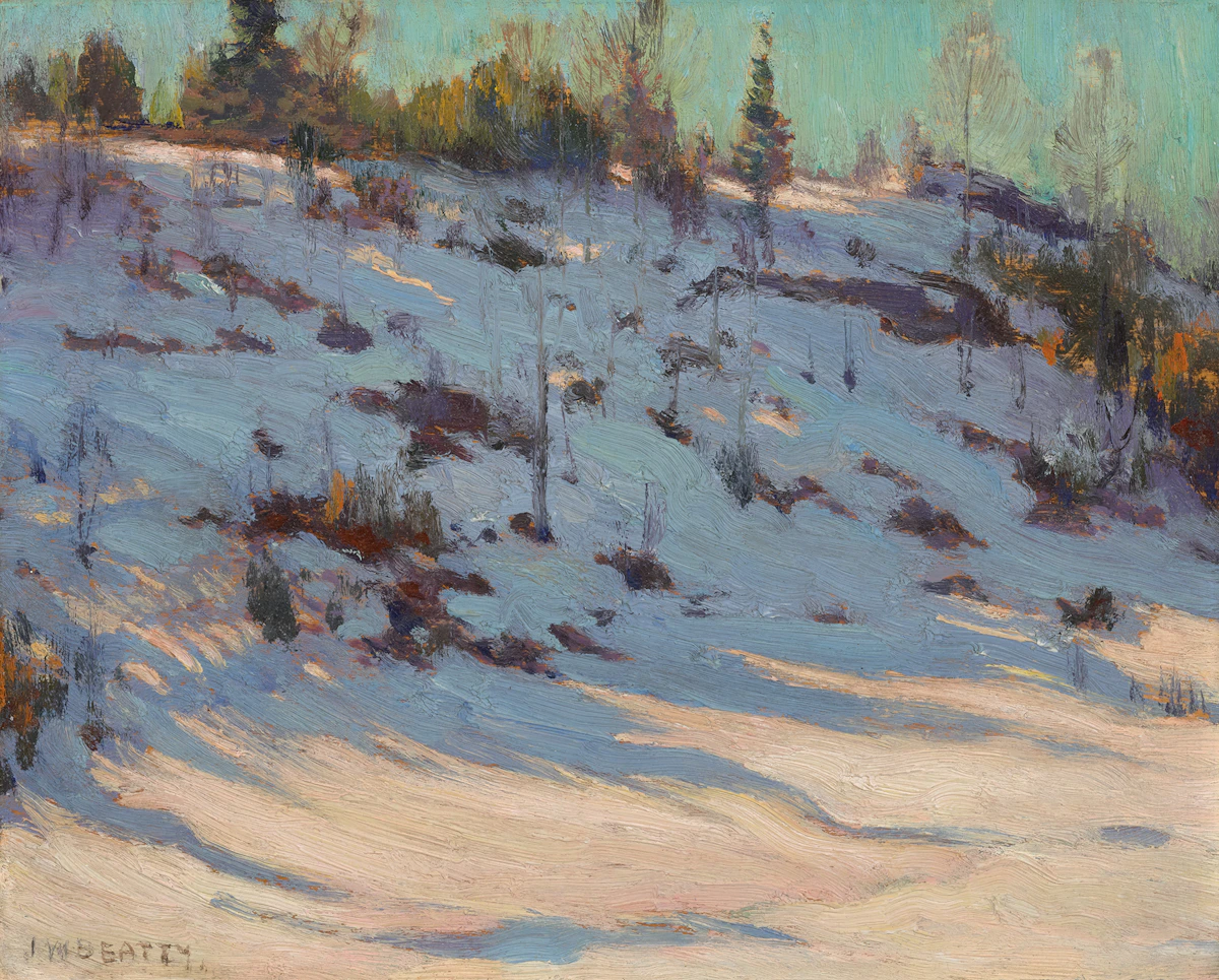 John William Beatty, Early Spring, Algonquin Park, oil on board