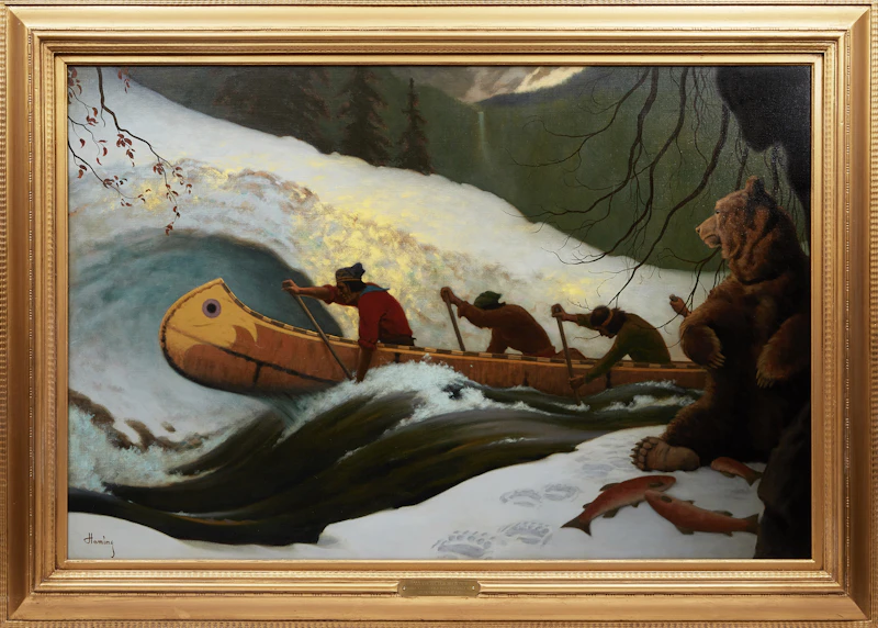 Arthur Henry Howard Heming, A Rocky Mountain Packet, oil on canvas - view 2
