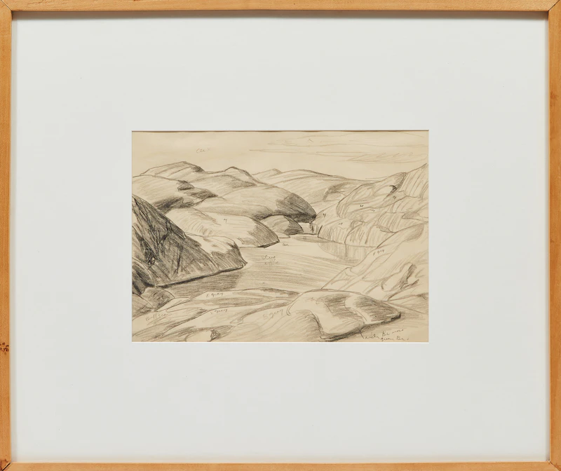 Lawren Stewart Harris, Study for “Lake, North Labrador”, graphite, 1930 - view 2