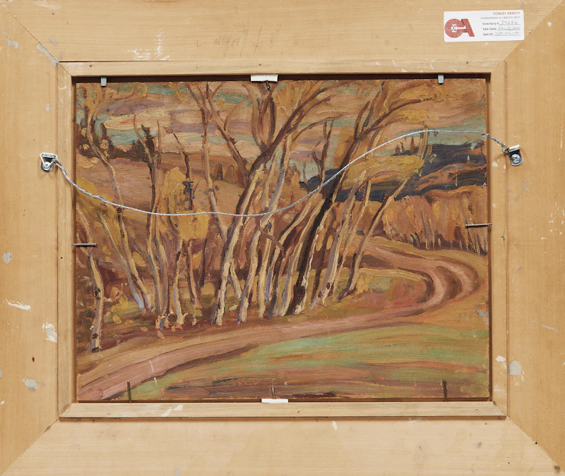 Alexander Young Jackson, Onward Ranch Landscape, double-sided oil on board - view 4