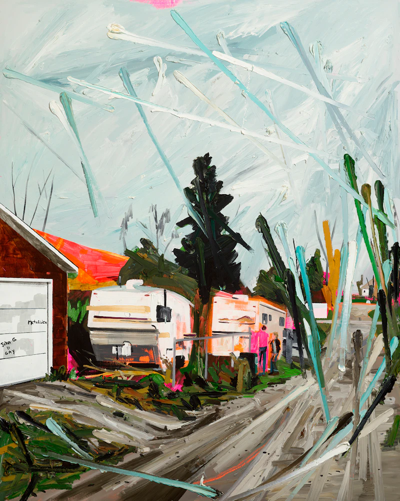 Kim Dorland, Alley, oil and acrylic on canvas mounted to board