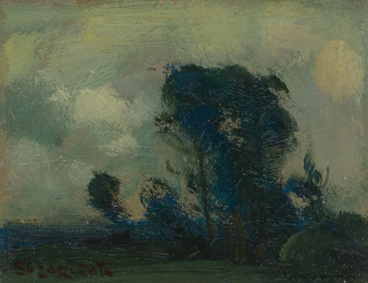Marc-Aurèle de Foy Suzor-Coté, Paysage Arthabaska, oil on board, 1920