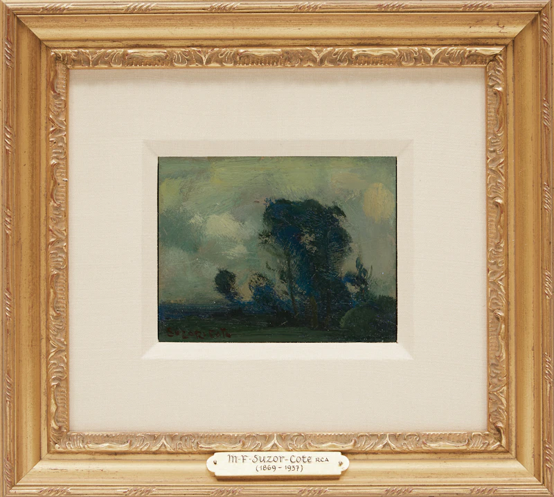 Marc-Aurèle de Foy Suzor-Coté, Paysage Arthabaska, oil on board, 1920 - view 2