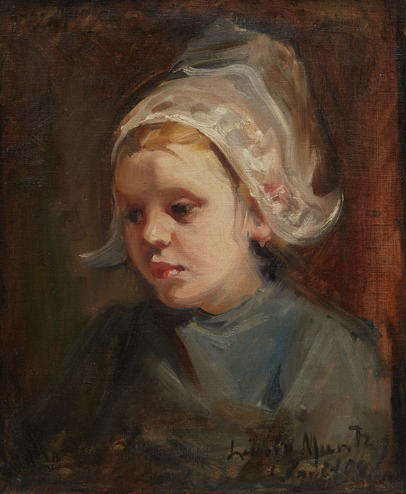 Girl in a Dutch Bonnet by Laura Adeline Muntz Lyall