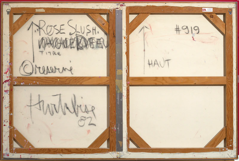 Jacques Hurtubise, Rose Slush, oil on canvas (diptych), 1982 - view 3