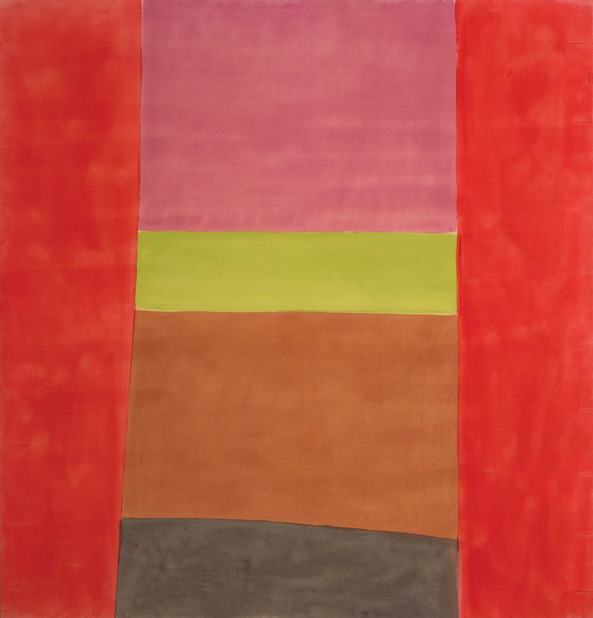 Jack Hamilton Bush, Purple, Lime, Brown, oil on canvas, 1965