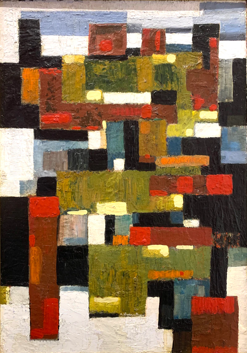 Fritz Brandtner, Abstract #33, oil on board - view 3