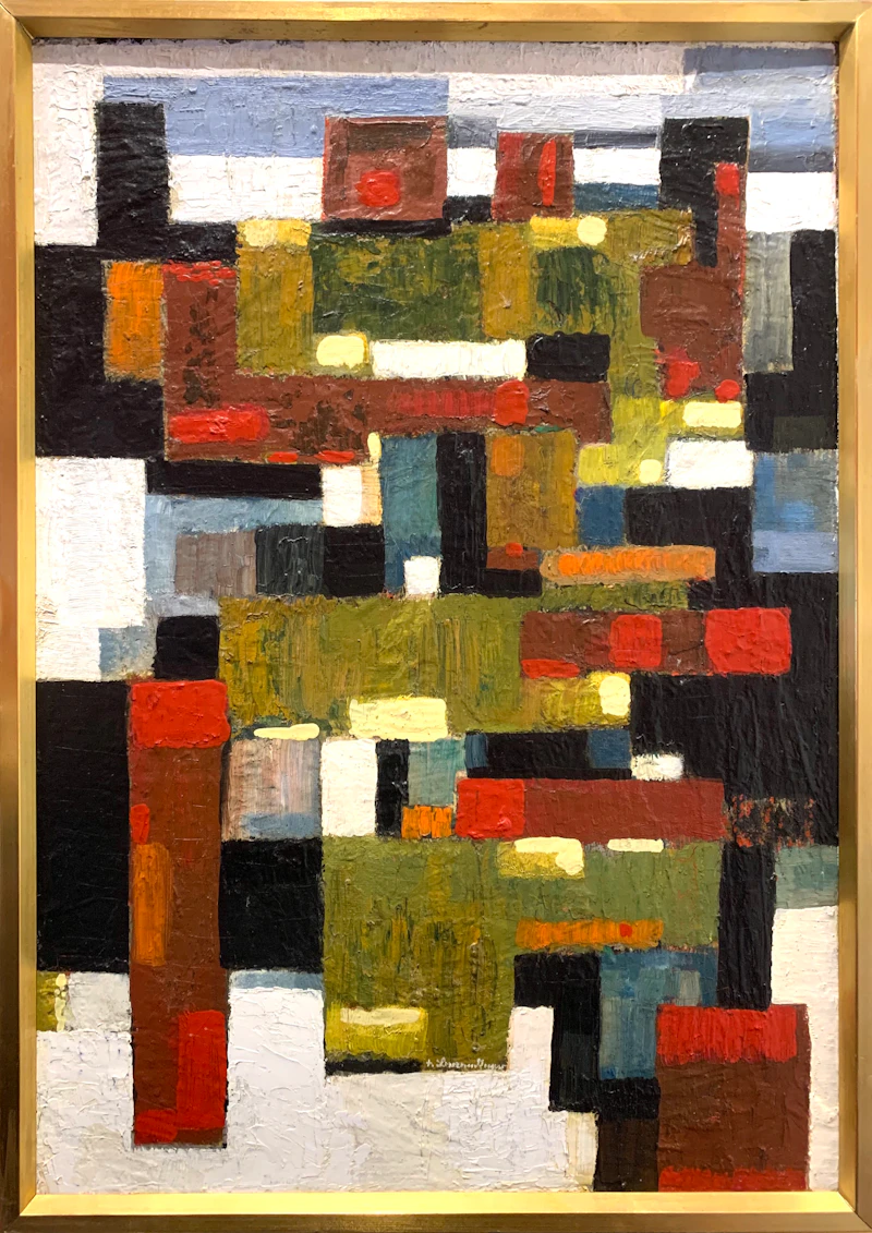 Fritz Brandtner, Abstract #33, oil on board - view 4