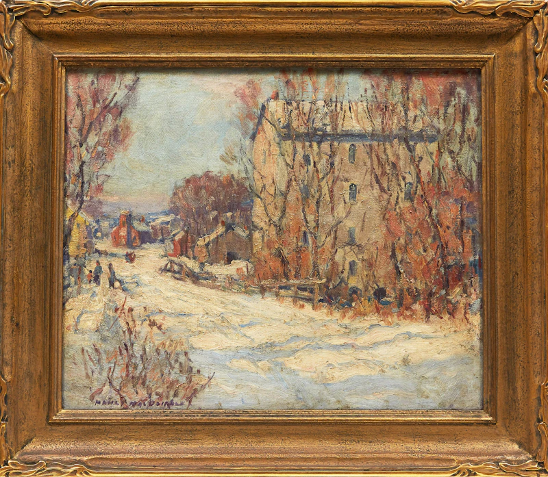Manly Edward MacDonald, Shannonville Mill & Driveway in Winter, oil on canvas - view 2