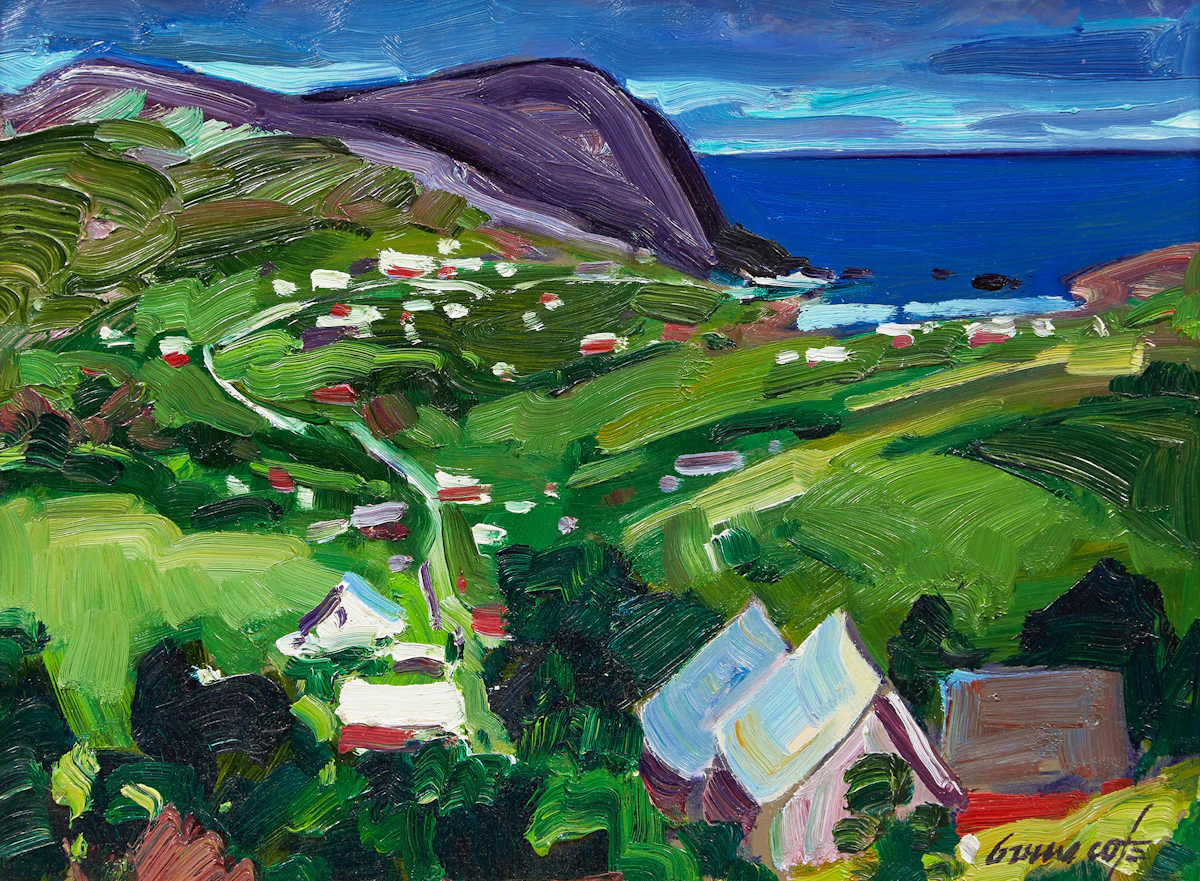 Bruno Côté, Les Éboulements, oil on board