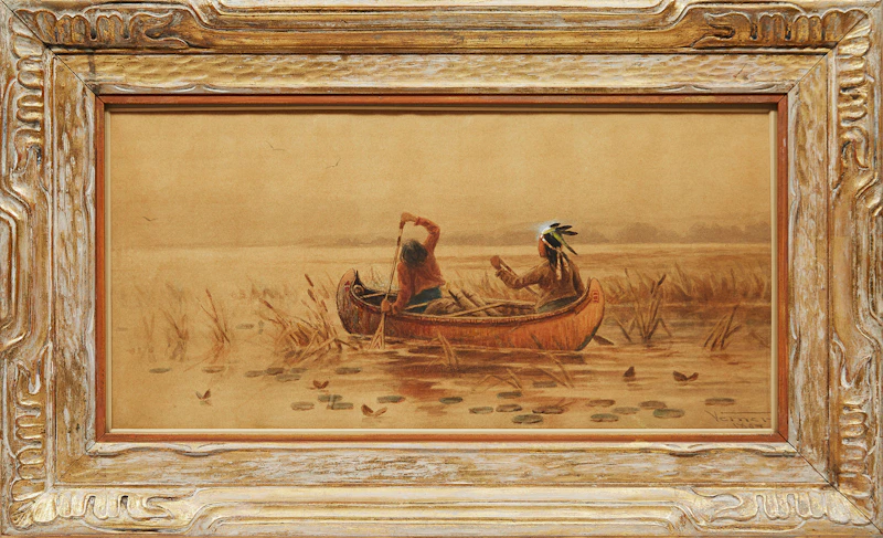 Frederick Arthur Verner, In Marsh, watercolour, 1897 - view 2