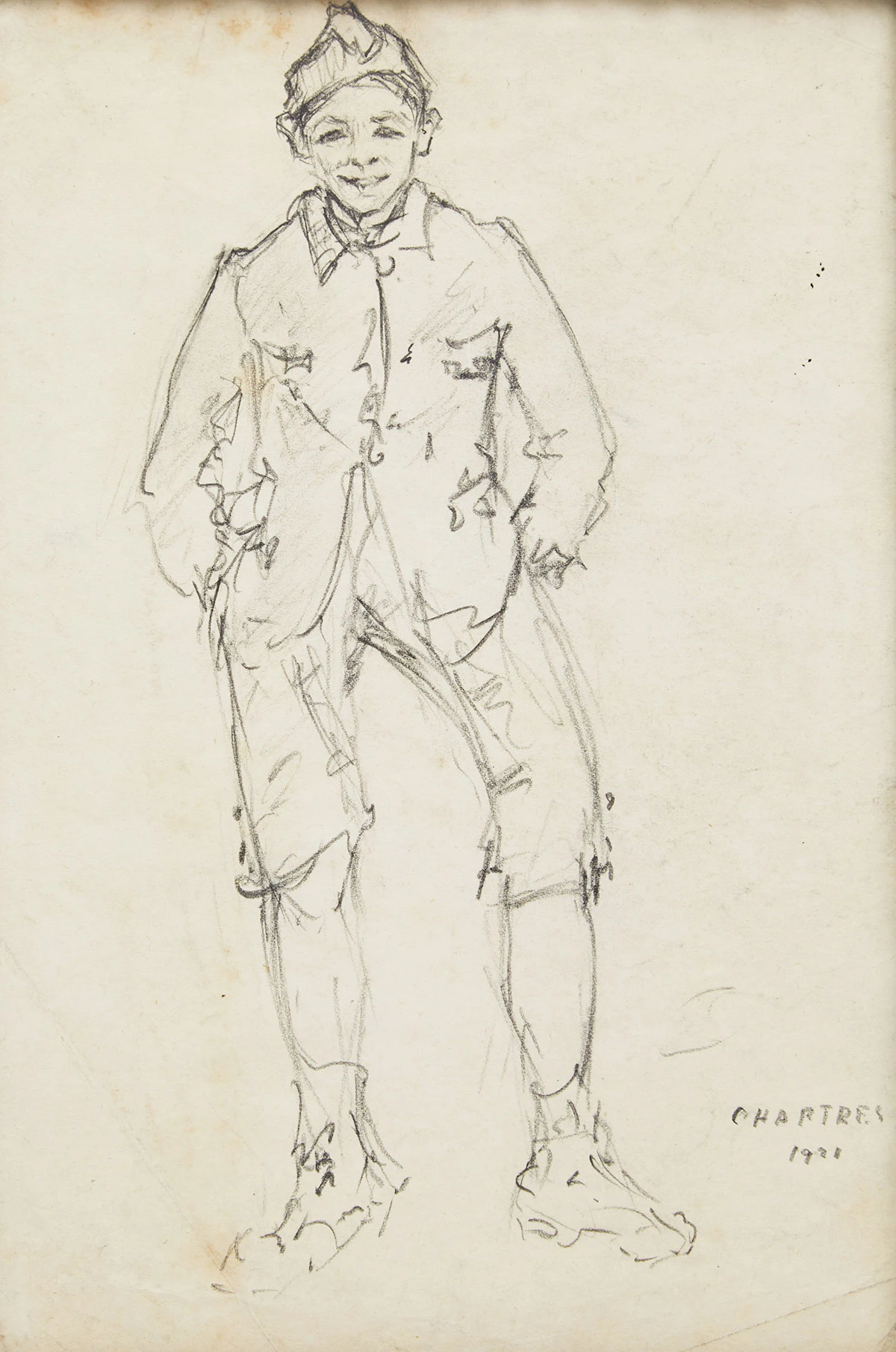 Manly Edward MacDonald, Study of a Young Man, pencil, 1921