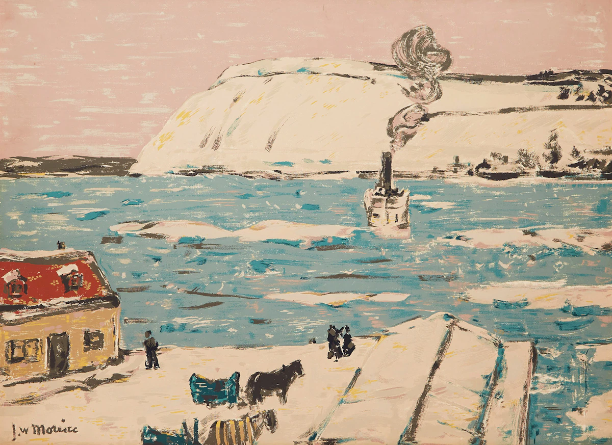 James Wilson Morrice, The Ferry, Quebec, sampson-matthews silkscreen