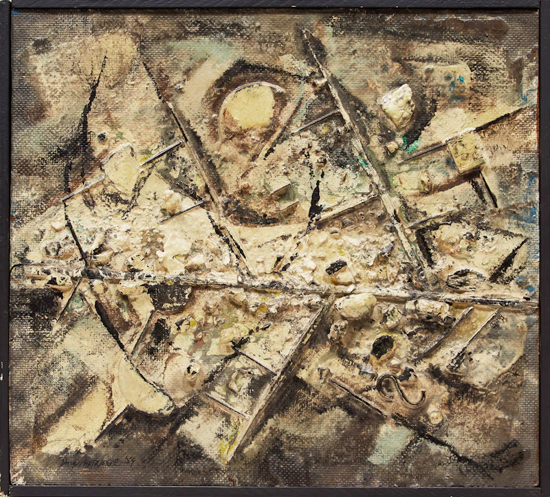 David Gerry Partridge, Untitled, mixed media on board, 1959 - view 2