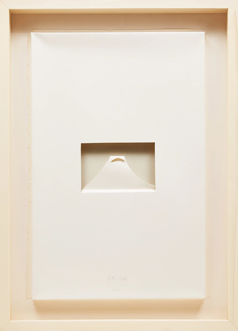 Robert Sinclair, Mountain View (Homage to Hokusai), mixed media on folded paper