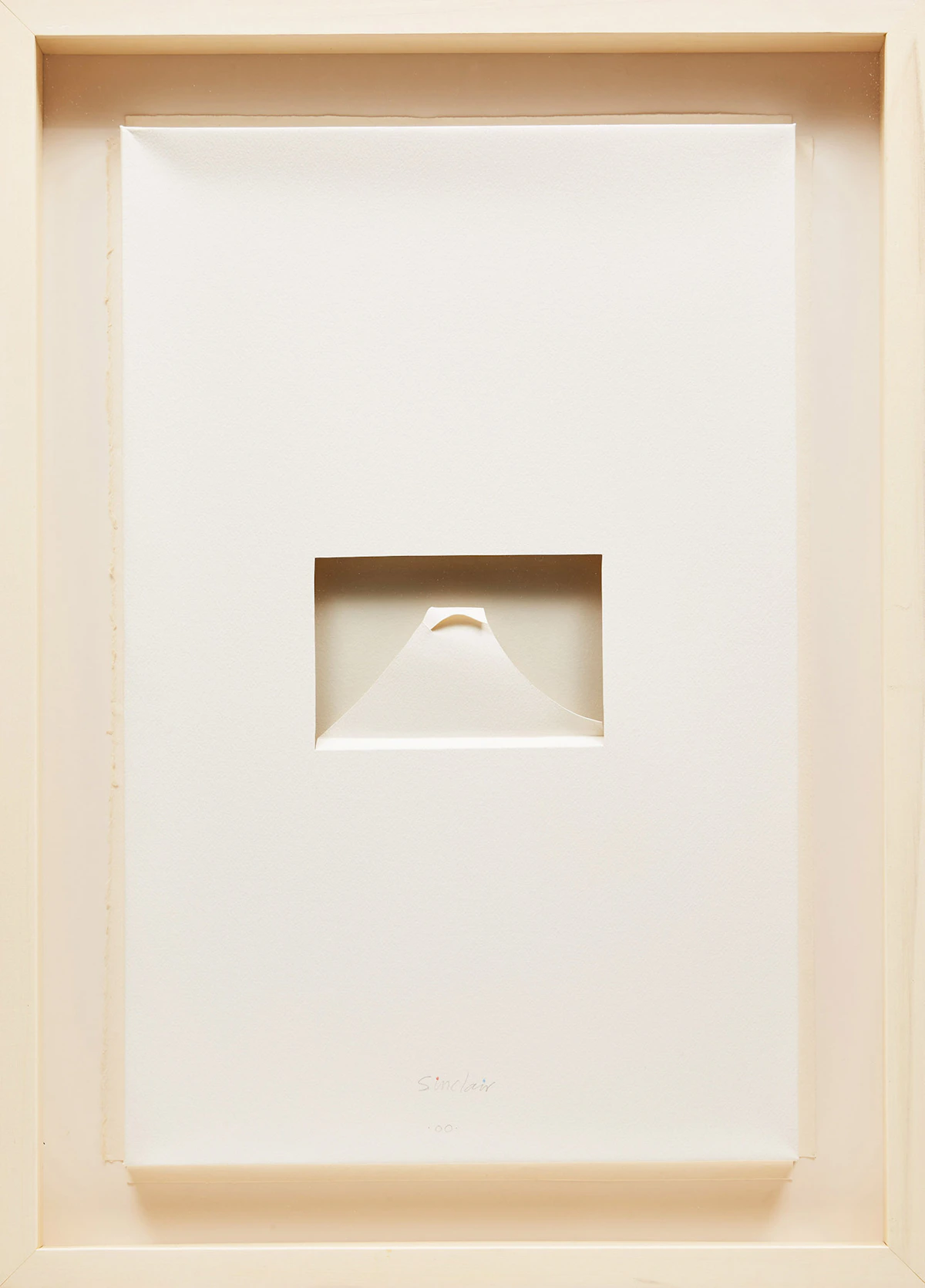 Robert Sinclair, Mountain View (Homage to Hokusai), mixed media on folded paper, 2000