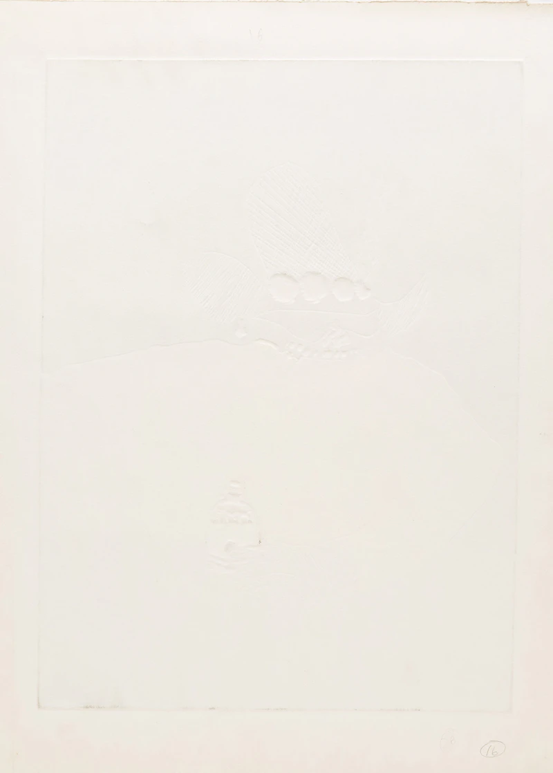 Jane Ash Poitras, Indian Labatts, monotype/ linocut, 1981 - view 3