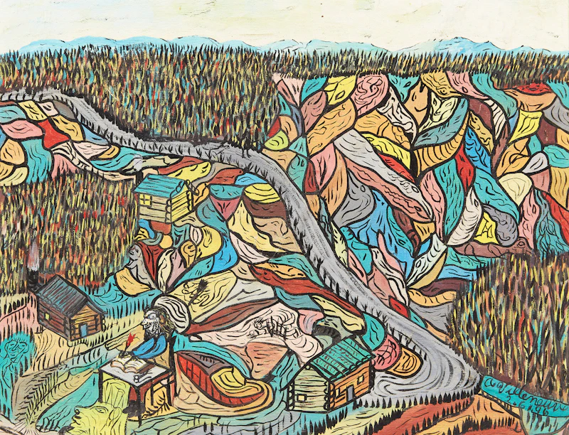 Arthur Villeneuve, Le poète, oil on canvas