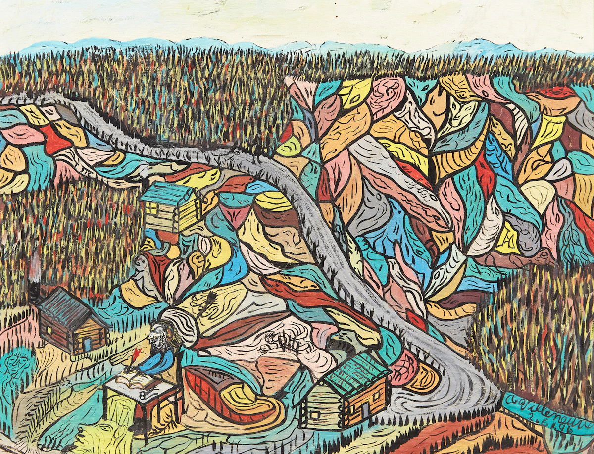 Arthur Villeneuve, Le poète, oil on canvas, 1996