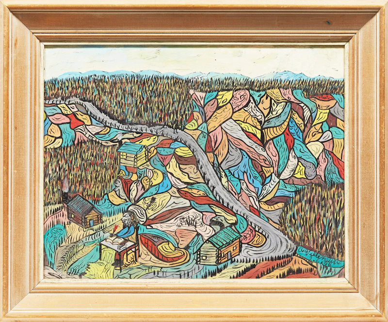 Arthur Villeneuve, Le poète, oil on canvas, 1996 - view 2
