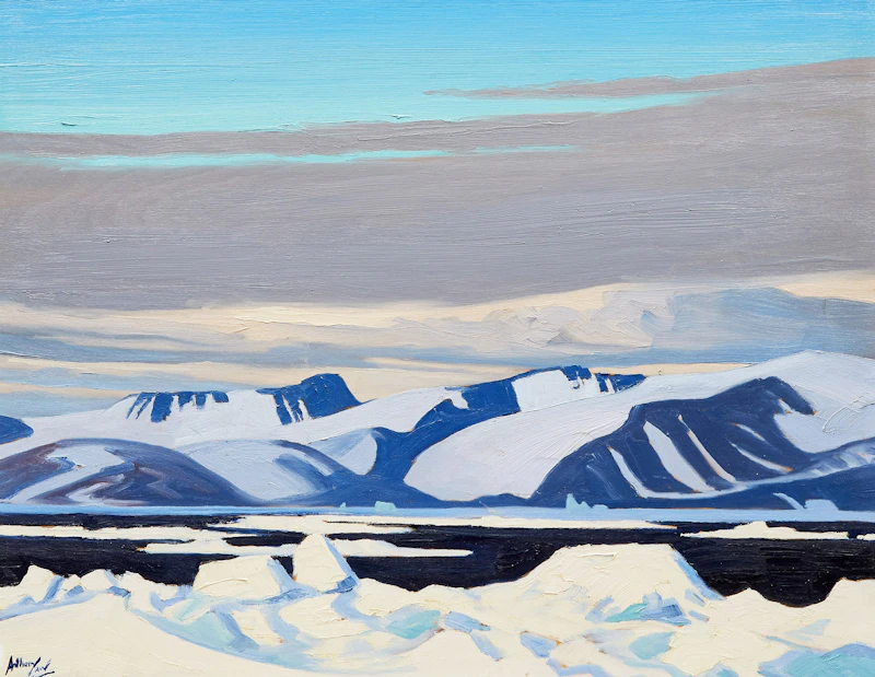 Charles Anthony Law, Contrast, Baffin Island, Baffin Bay, N.W.T., oil on board