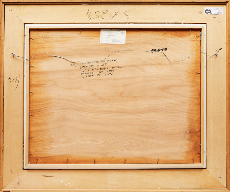 Charles Anthony Law, Contrast, Baffin Island, Baffin Bay, N.W.T., oil on board, 1978 - view 3