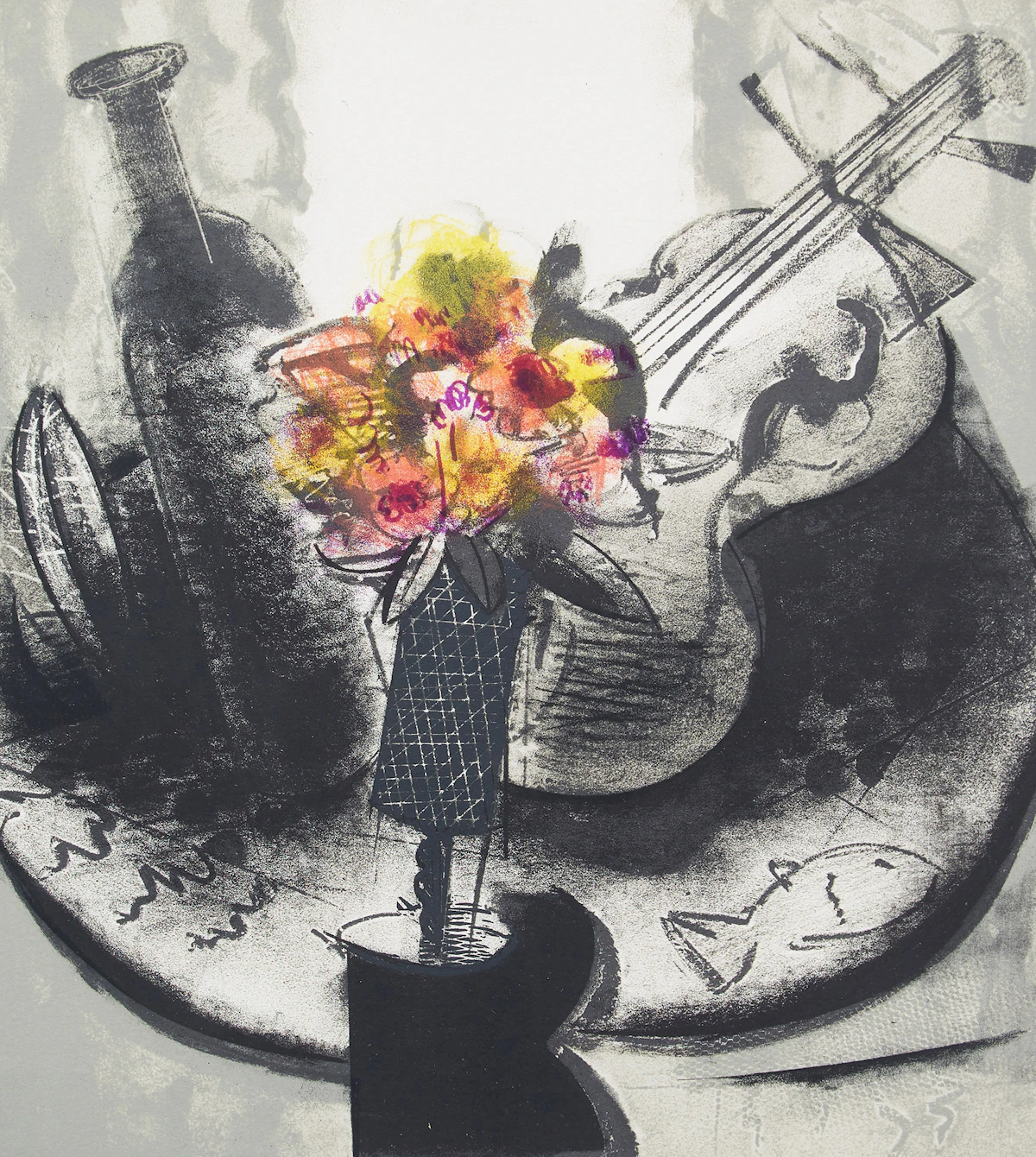 Carl Heywood, Little French Suite (Hatched Glass); Little French Suite (Reflection & Drawing); Á Fleur de Pierre, three colour serigraphs
