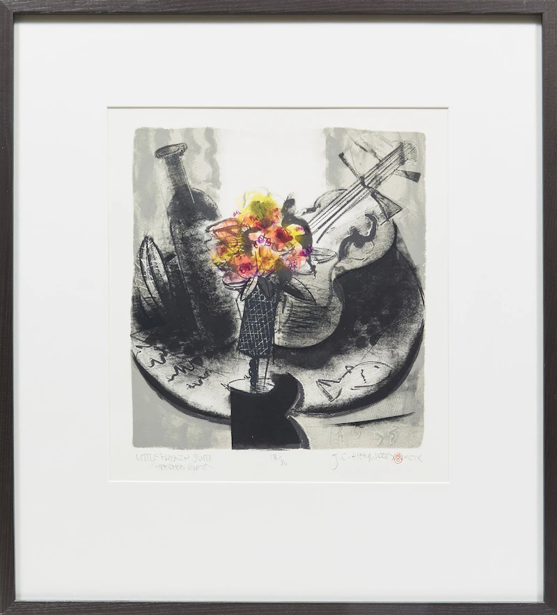 Carl Heywood, Little French Suite (Hatched Glass); Little French Suite (Reflection & Drawing); Á Fleur de Pierre, three colour serigraphs - view 2