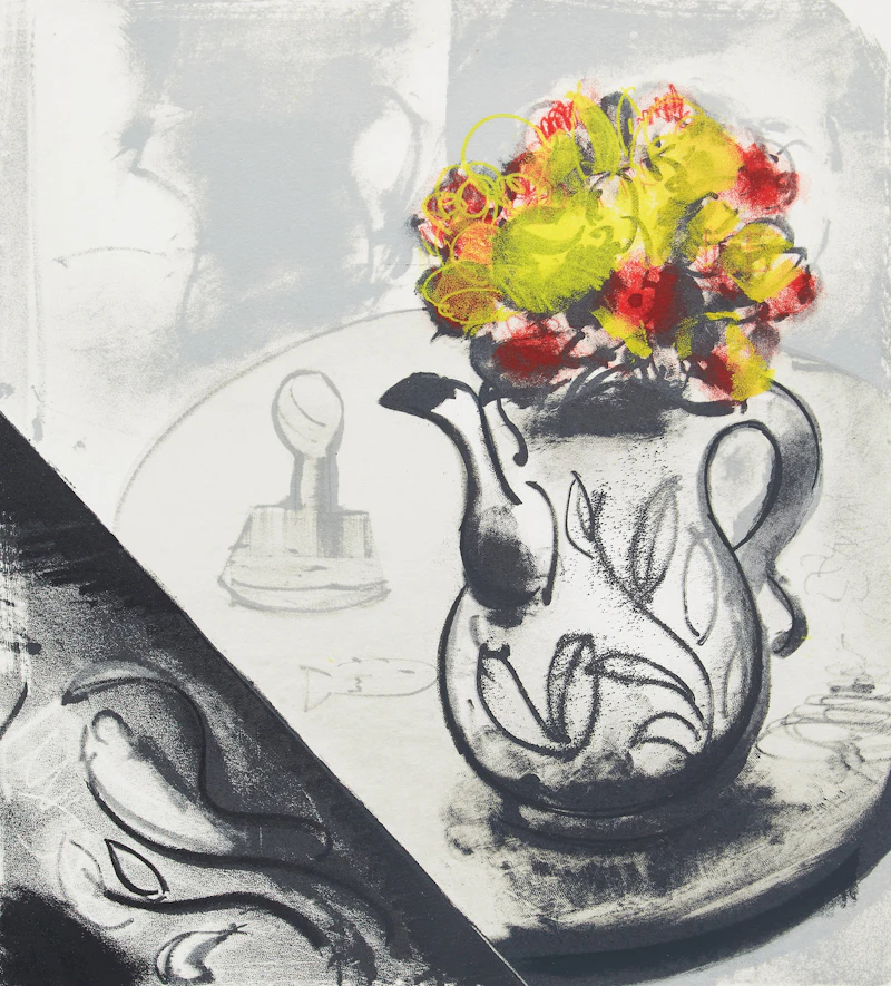 Carl Heywood, Little French Suite (Hatched Glass); Little French Suite (Reflection & Drawing); Á Fleur de Pierre, three colour serigraphs - view 4
