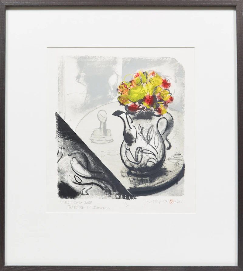 Carl Heywood, Little French Suite (Hatched Glass); Little French Suite (Reflection & Drawing); Á Fleur de Pierre, three colour serigraphs - view 5
