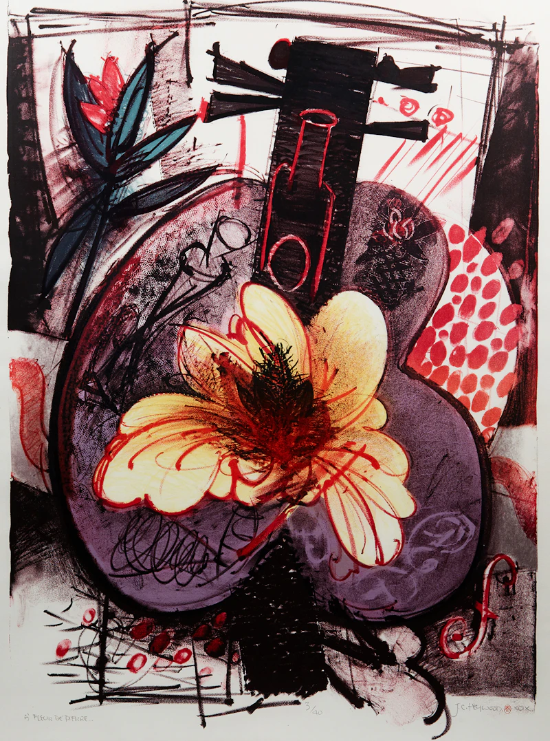 Carl Heywood, Little French Suite (Hatched Glass); Little French Suite (Reflection & Drawing); Á Fleur de Pierre, three colour serigraphs - view 7