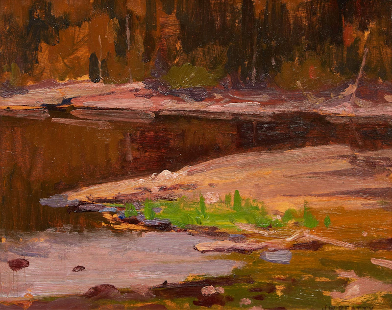 John William Beatty, Early Autumn, Algonquin, oil on board
