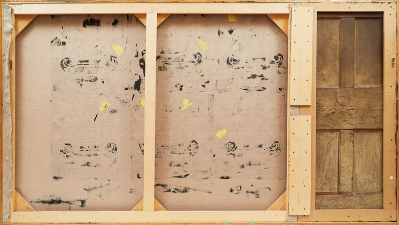 Gerald Ferguson, Yellow Door with Tulips and Fish, mixed media, 1992 - view 3