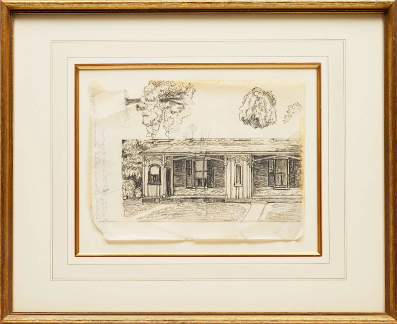 Lawren Stewart Harris, Study of a Verandah, graphite on paper - view 2